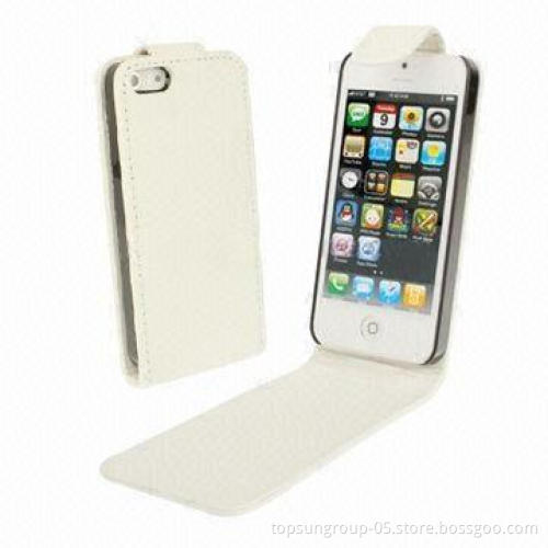 Vertical Flip Soft Leather Case for iPhone 5